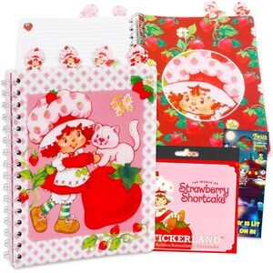 Strawberry Shortcake Tabbed Journal Set and Sticker Bundle, NWT 🍓